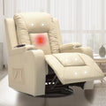 Black PU Leather Heated Massage Recliner Chair P368
