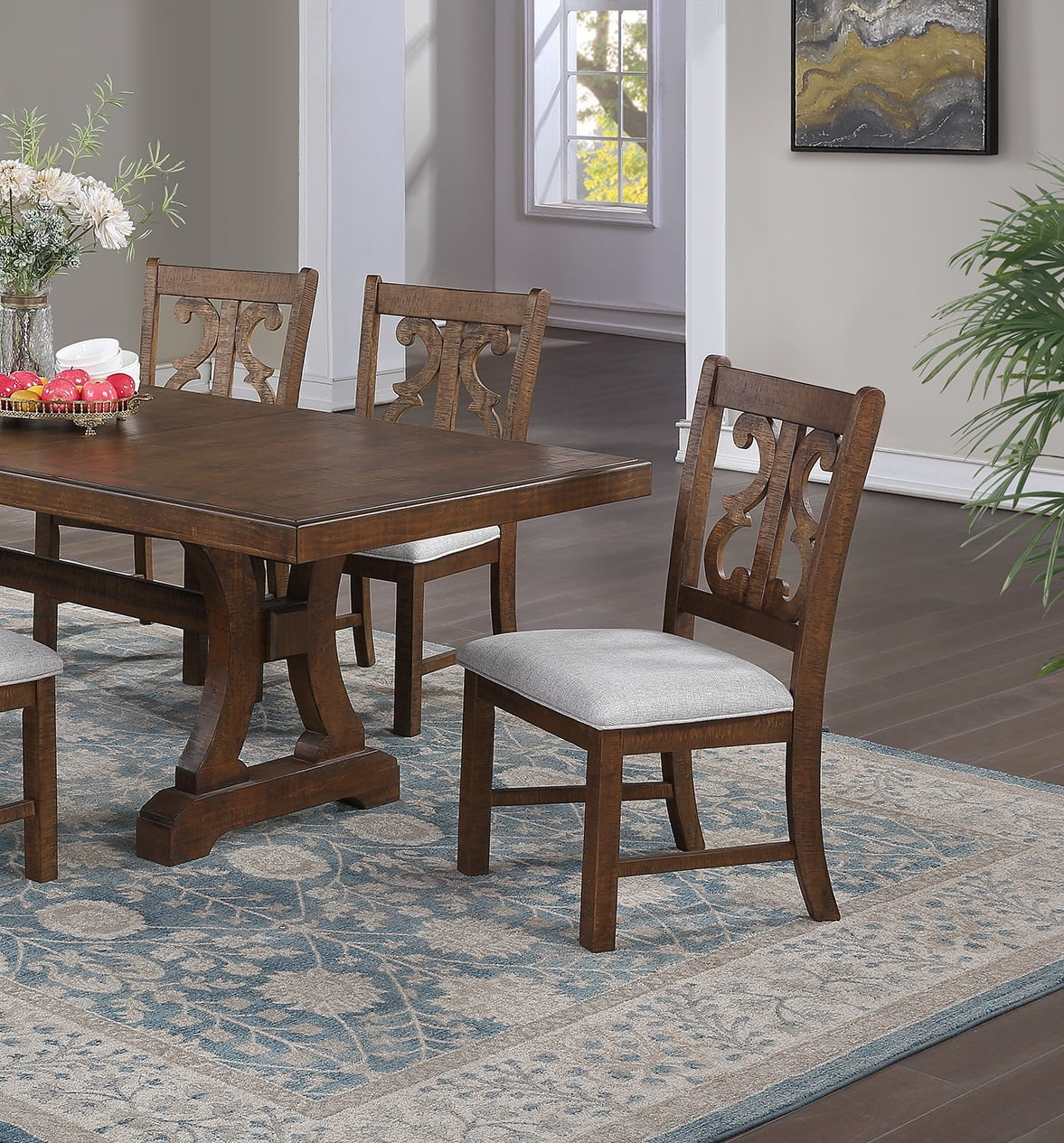 Set of 2 Wooden Cushion Seat Chairs L150899