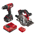 Brushless 20V Cordless Drill Driver and Circular Saw Kit Set with 4.0Ah Battery F915