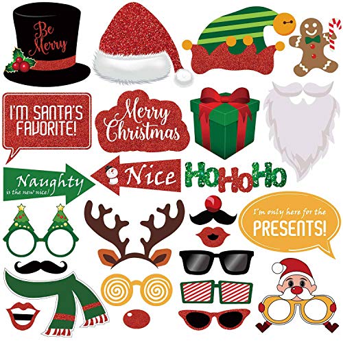 Christmas Photo Booth Props Kit 25 Count G377