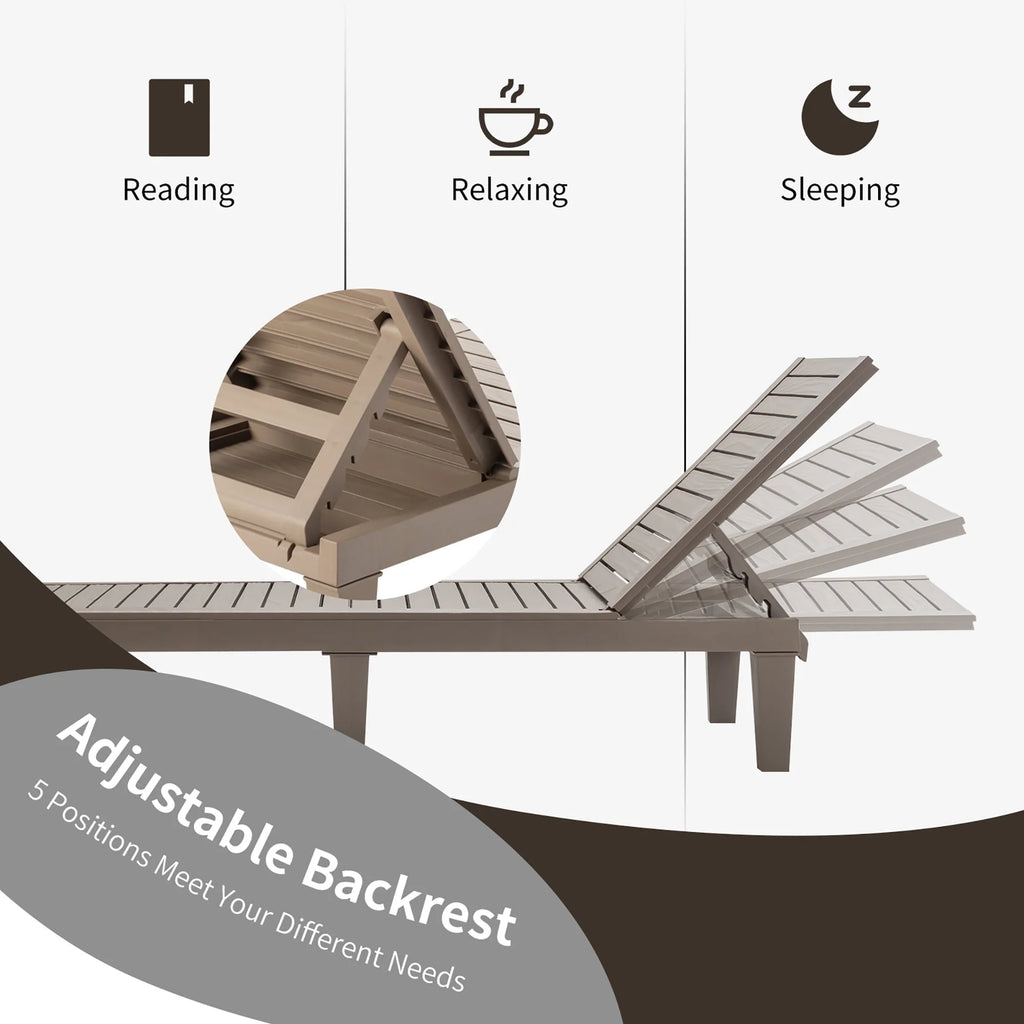 Adjustable Black Patio Lounge Chair I362328