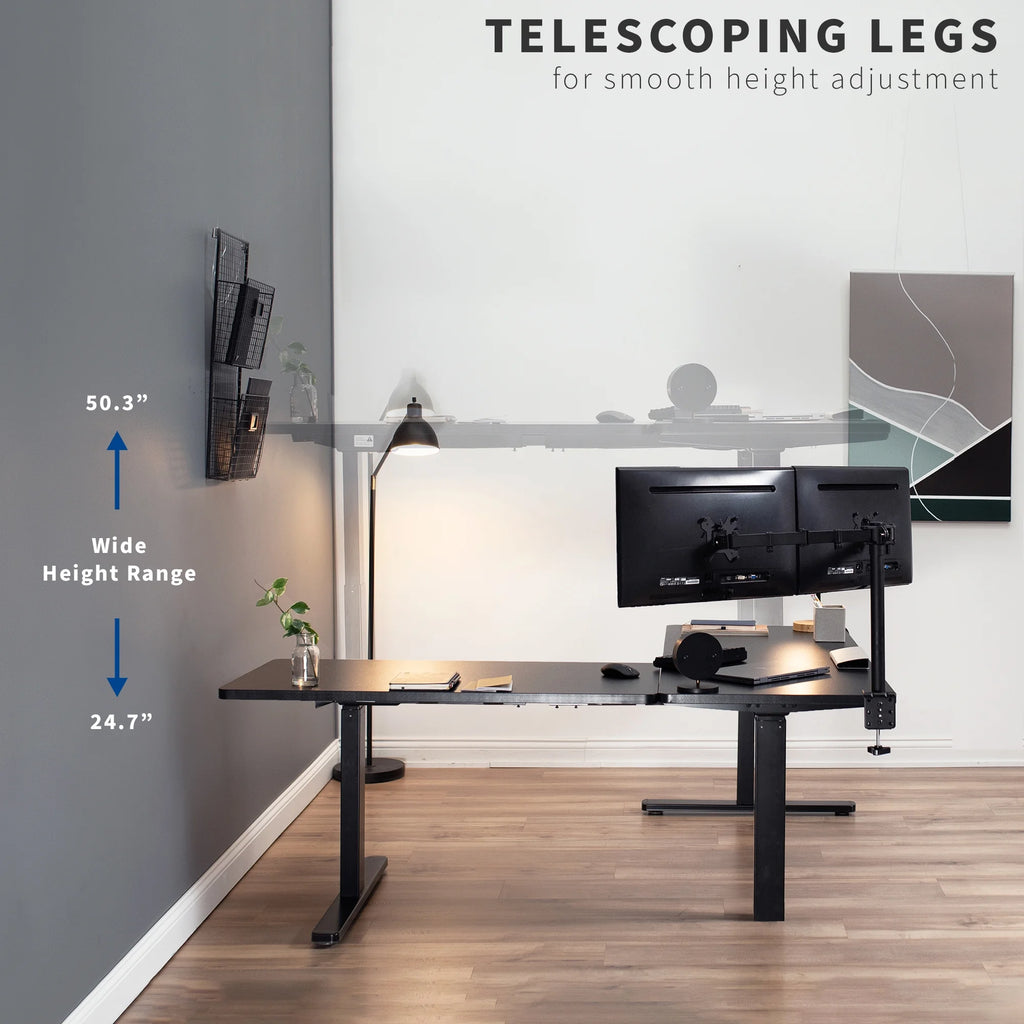 Electric Stand Up Corner Desk Workstation H324