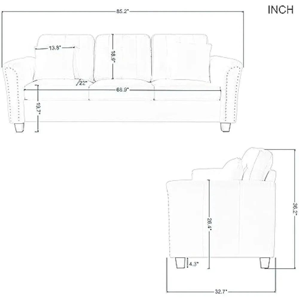 Grey 3 Seater Sofa P74089
