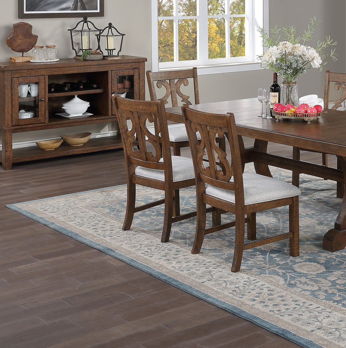 Set of 2 Wooden Cushion Seat Chairs L150899