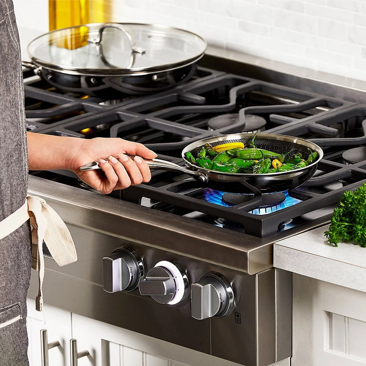 8 inch Nonstick Stainless Steel Skillet with Lid V9858