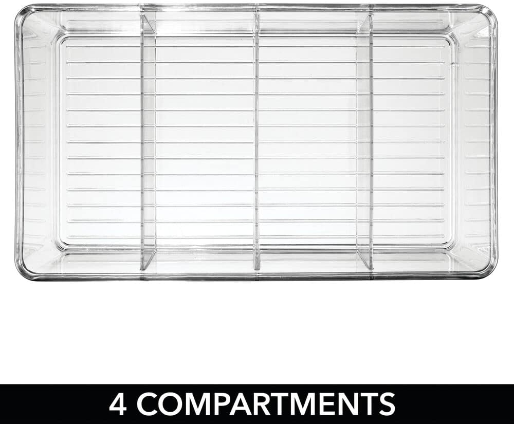Clear 4 Pack Plastic Storage Organizer Bin B2309