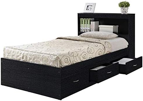 Twin Size Captain Storage Bed in White S1822
