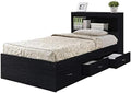 Twin Size Captain Storage Bed in White S1822