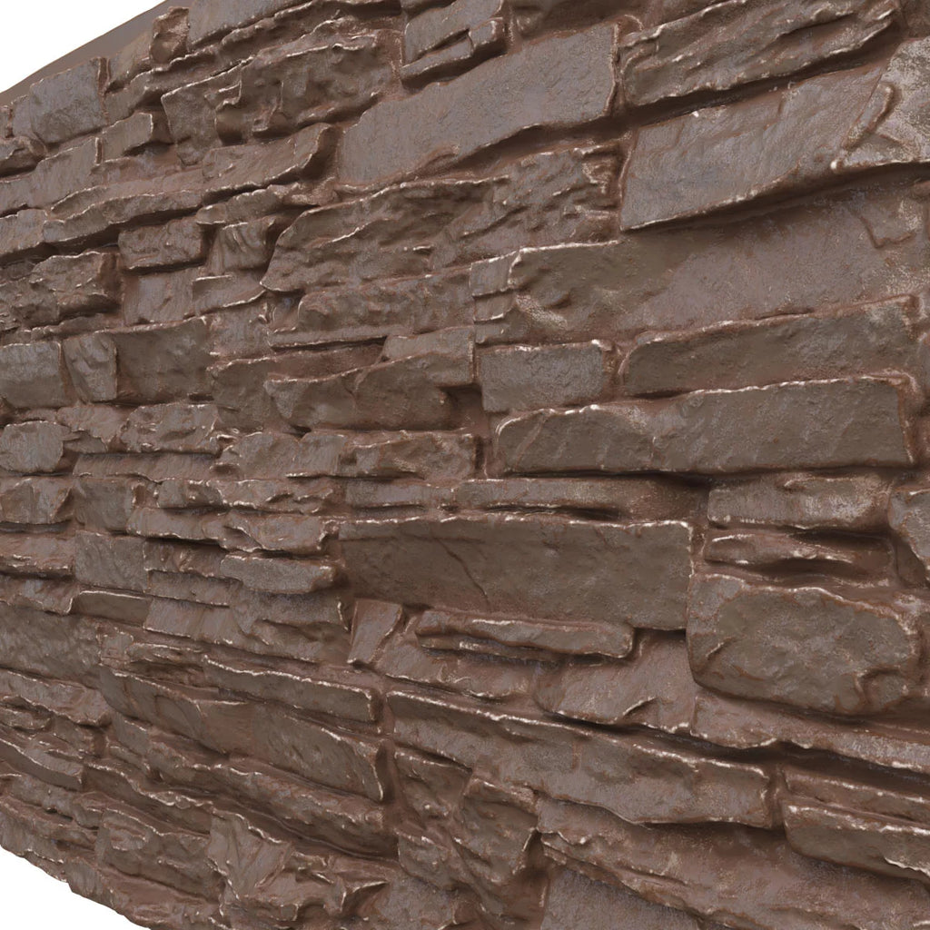 45 3/4"W x 24 1/2"H x 1 1/4"D Autumn Bronze Faux Stone Siding Panel W689