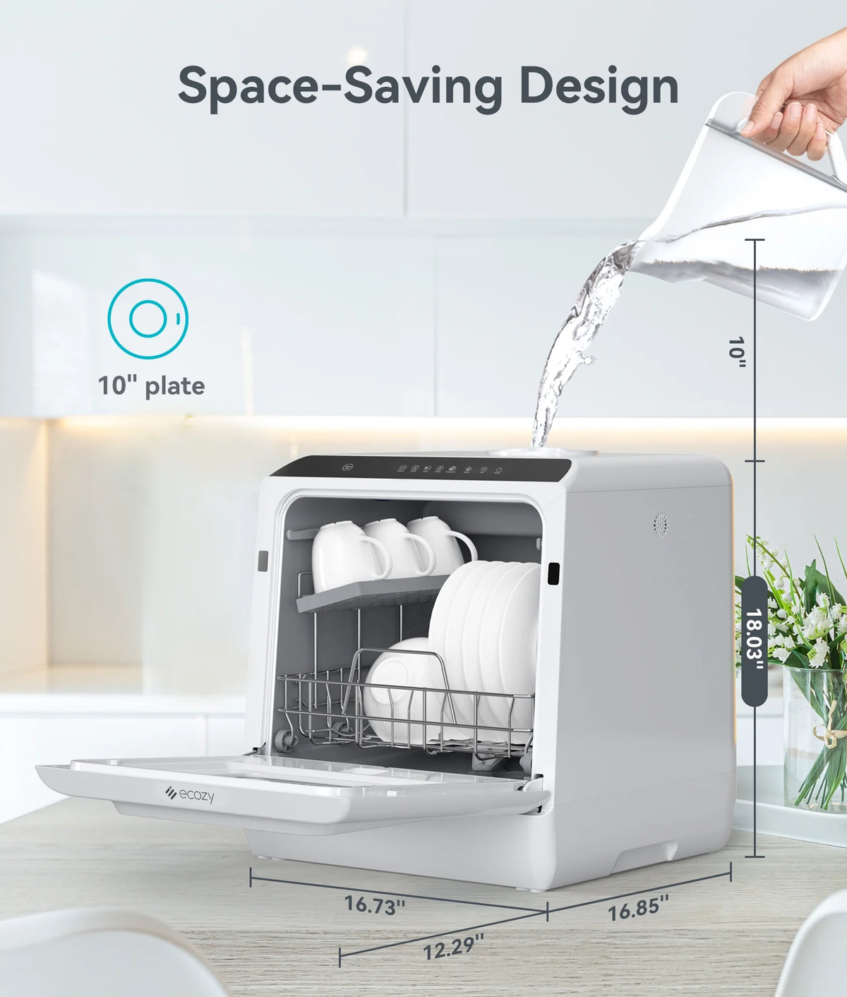 Countertop Dishwasher with 5L Water Tank D2113