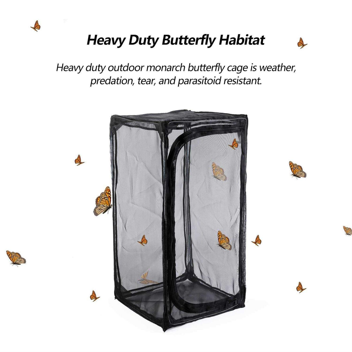 Collapsible Mesh Insect Cage with Zipper Protection M770