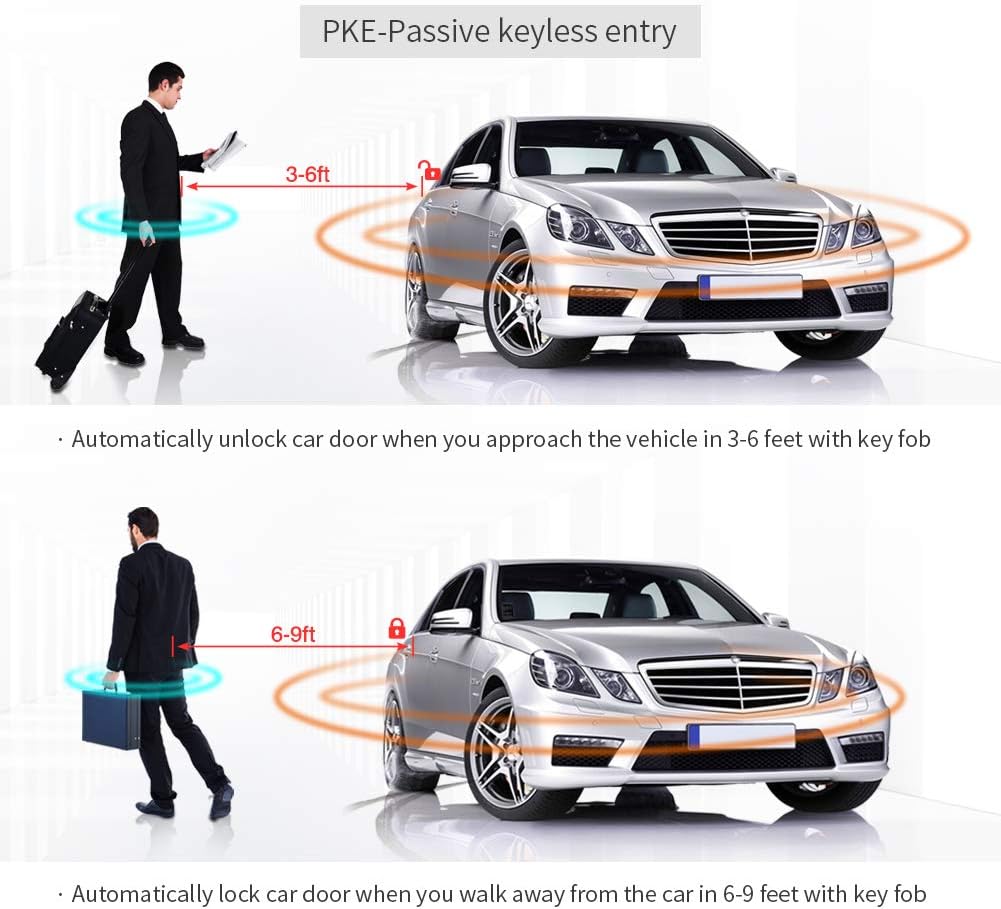 PKE Car Alarm System Remote Starter Push Button Keyless Go System S585233