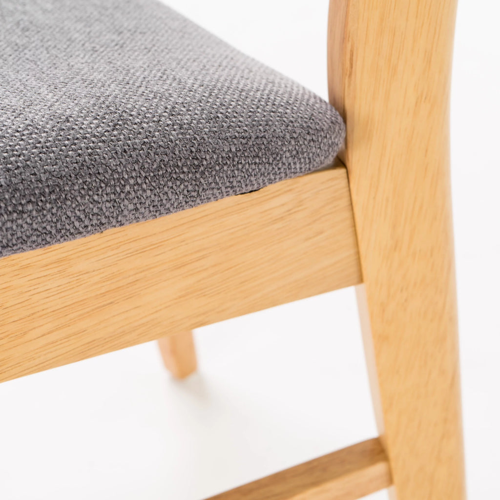Mid Century Modern Fabric Upholstered Wood Dining Chairs, Set of 2 J985104