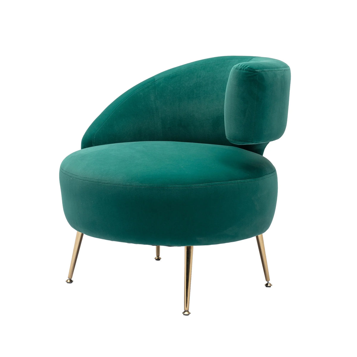 Black One Arm Accent Chair with Golden Feet U953651