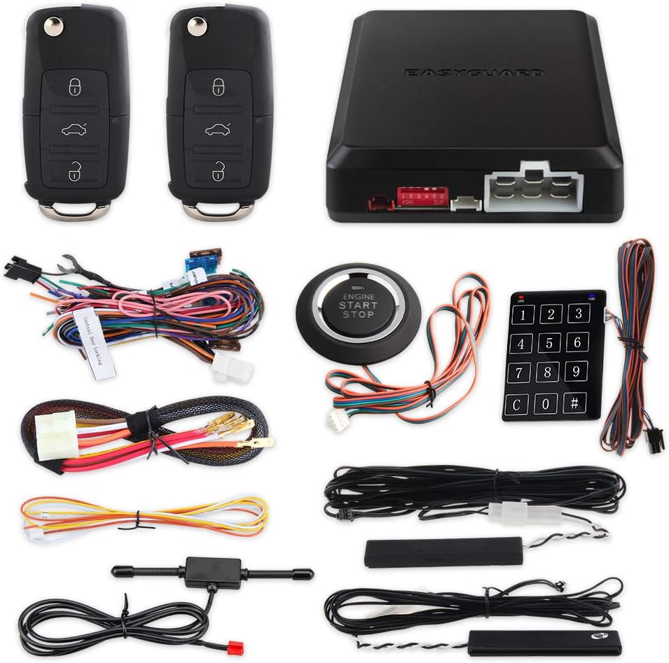PKE Car Alarm System Remote Starter Push Button Keyless Go System S585233