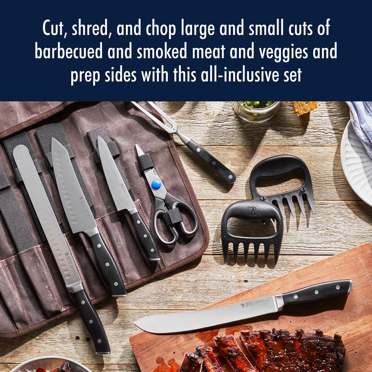 9 Piece Stainless Steel Chefs Knife Set E3404