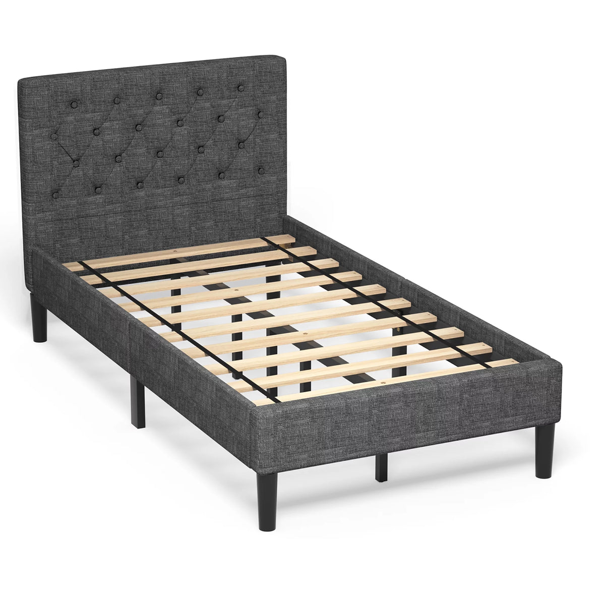 Twin Upholstered Bed Frame with Headboard Y904860