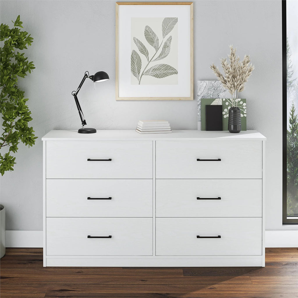 Black 6 Drawer Dresser R47020