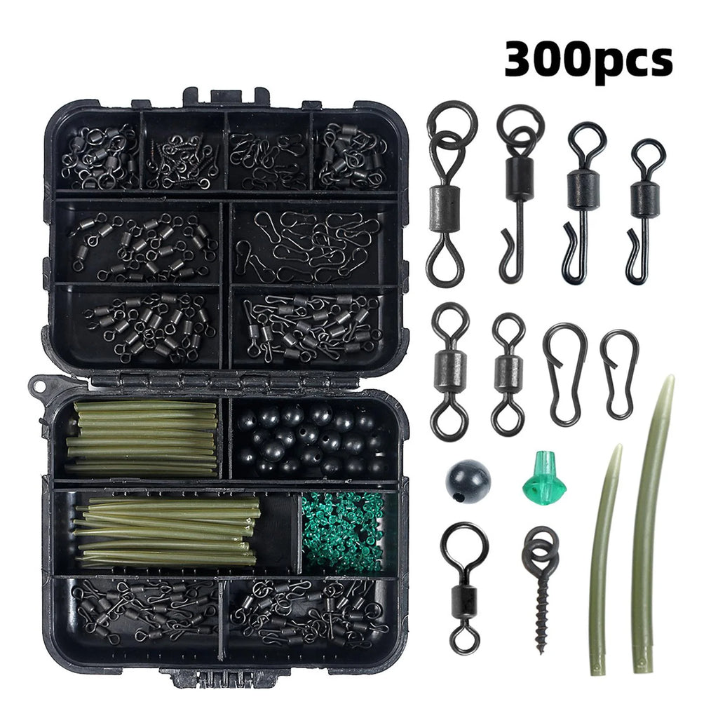 Carp Fishing Tackle Rolling Swivels Beads Stopper Accessories R66295