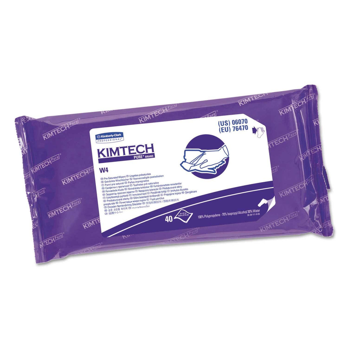 70% IPA Alcohol Wipers, White, 40-Pack E82195