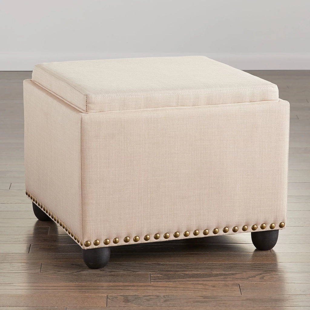 Studded Ottoman With Tray 400 Lb. Capacity U565340