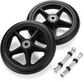 2PCS 6 Inch Rubber Wheelchair Front Wheels Replacement Casters Black A48774