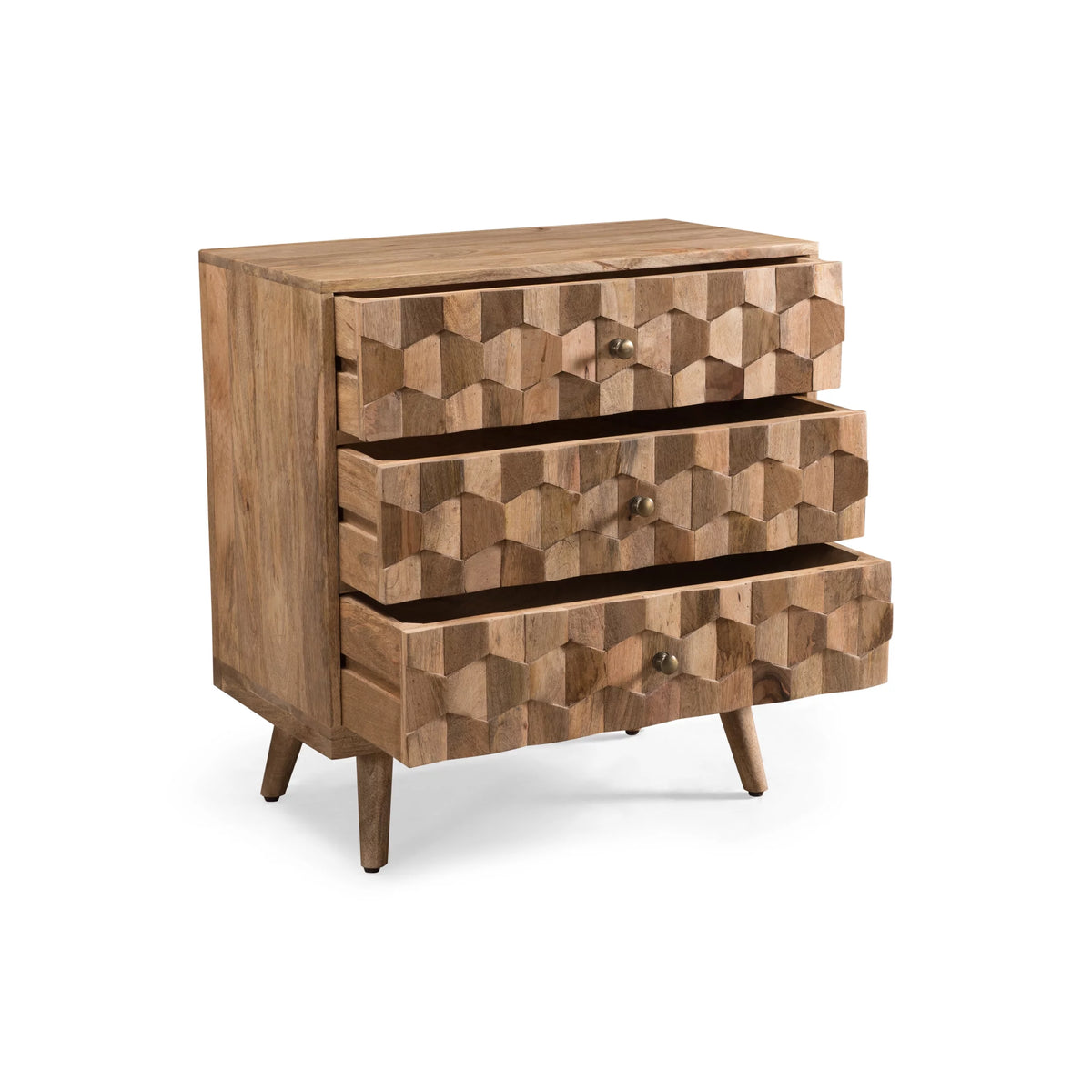 Handmade Mango Wood 3 Drawer Chest U214732