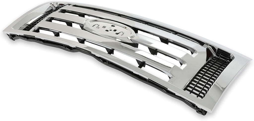 Chrome Silvery Shell and Black Front Bumper Grille Assembly Pack of 2 B52676