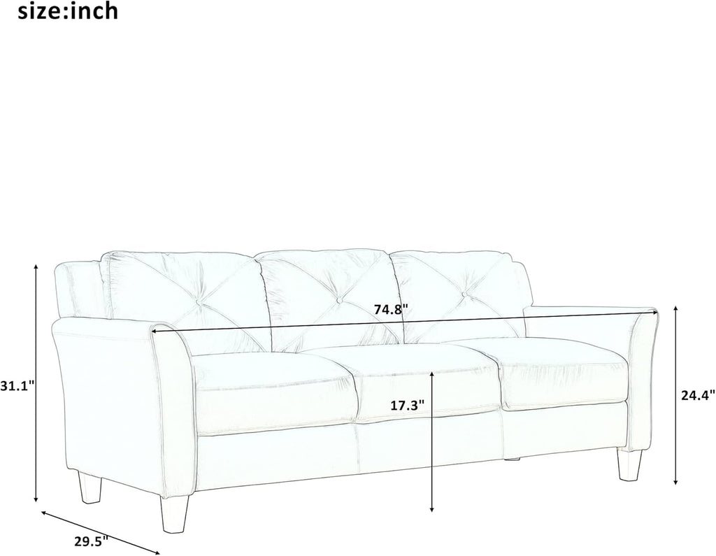 Gray 3 Piece Sofa Loveseat Chair Set U78366