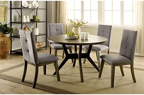 Gray Round Wood Dining Table C3992