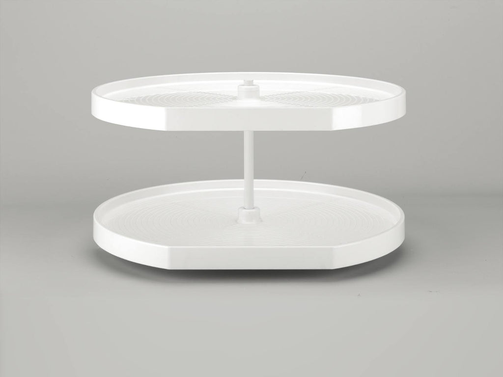 White Polymer 2-Shelf Lazy Susan Z706028