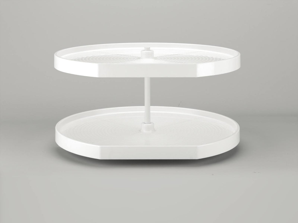 White Polymer 2-Shelf Lazy Susan Z706028