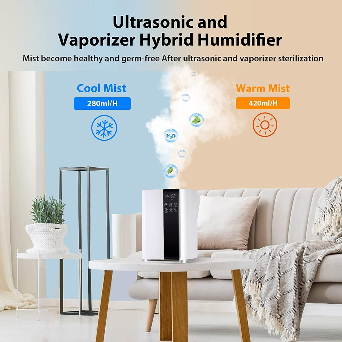 5L Cool and Warm Mist Top Fill Humidifier (White) K3841