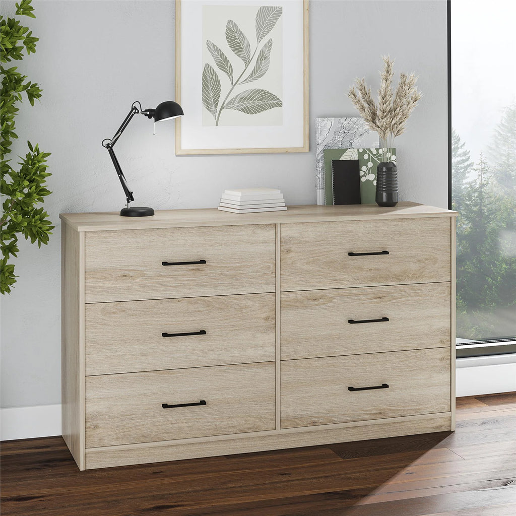 Black 6 Drawer Dresser R47020
