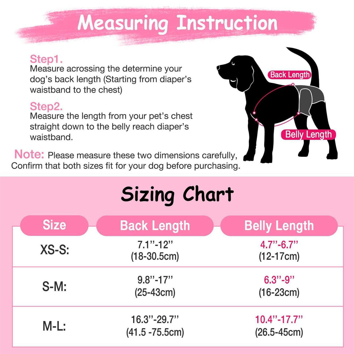 2 Pieces Dog Diaper Suspenders V6515