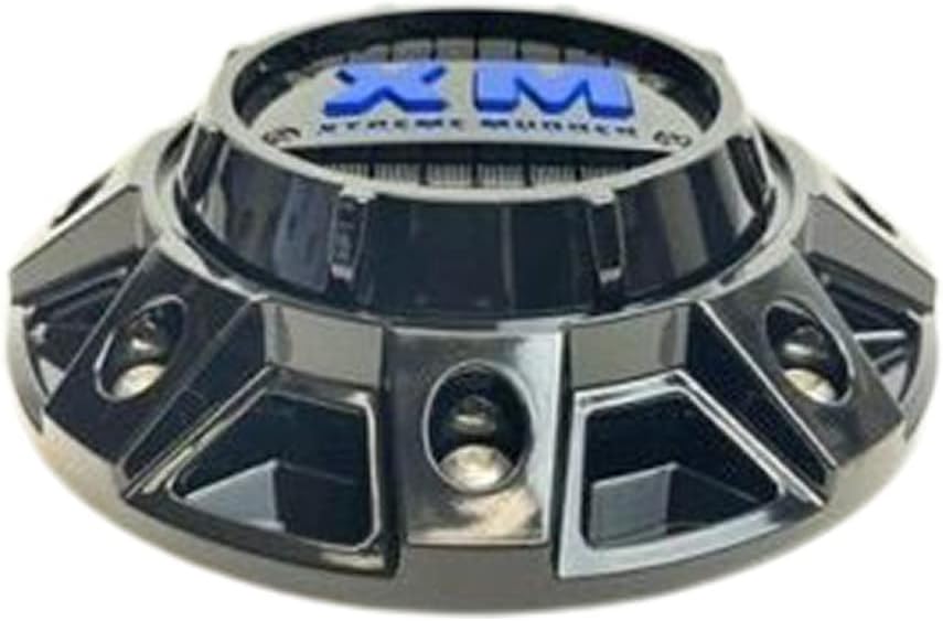 Gloss Black and Blue Logo Wheel Center Cap Pack of 2 V8717