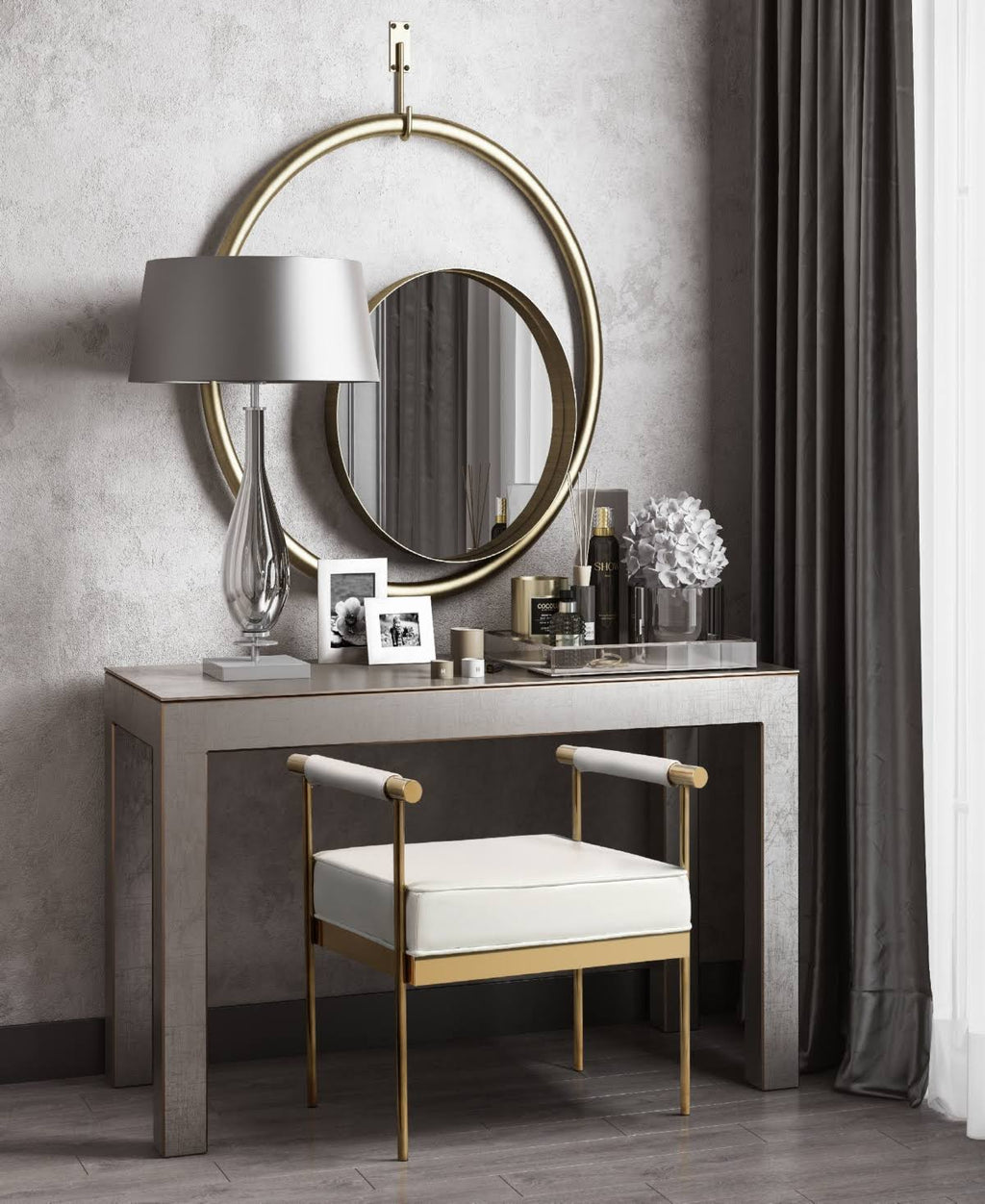 White Eco-Leather Bench Z204606