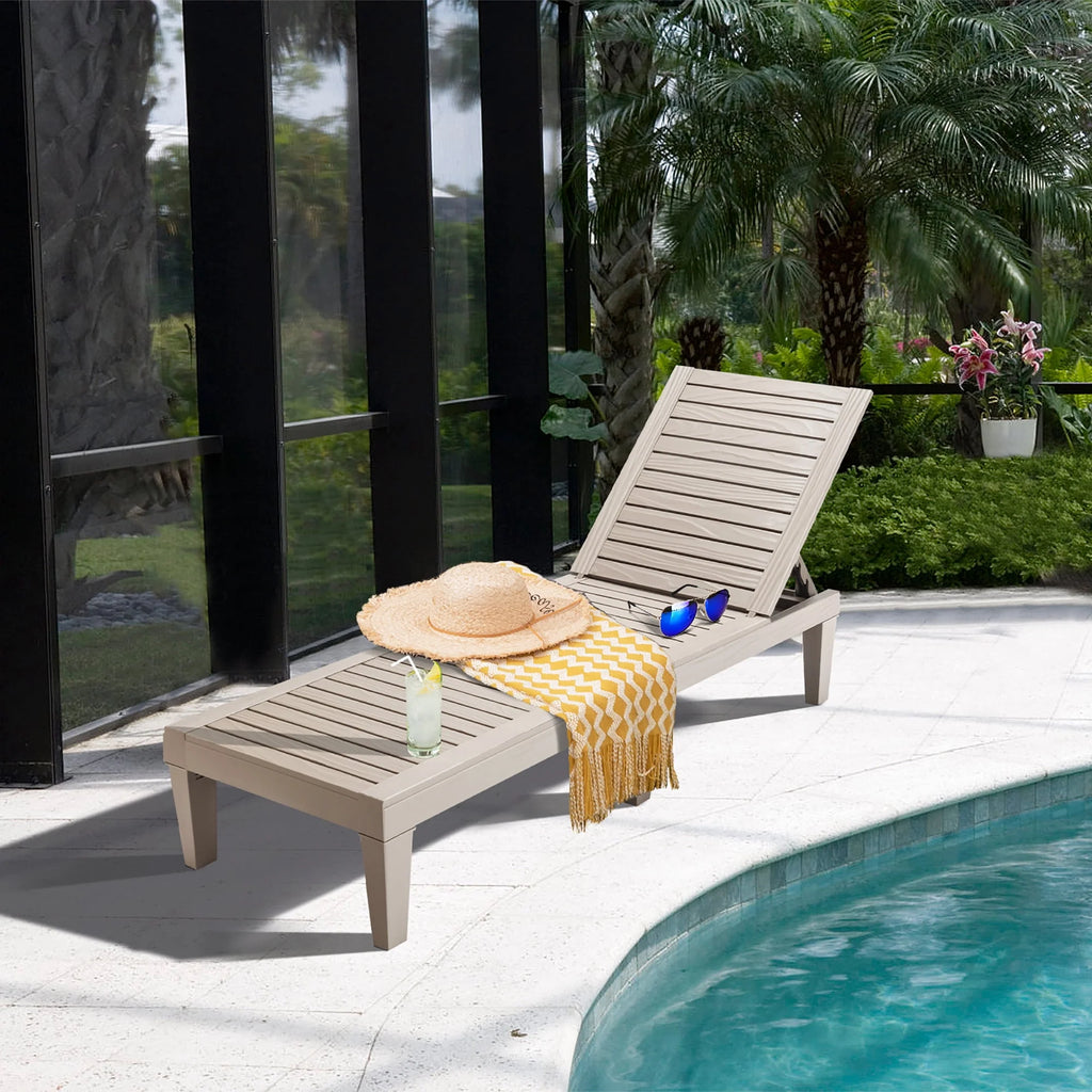 Adjustable Black Patio Lounge Chair I362328