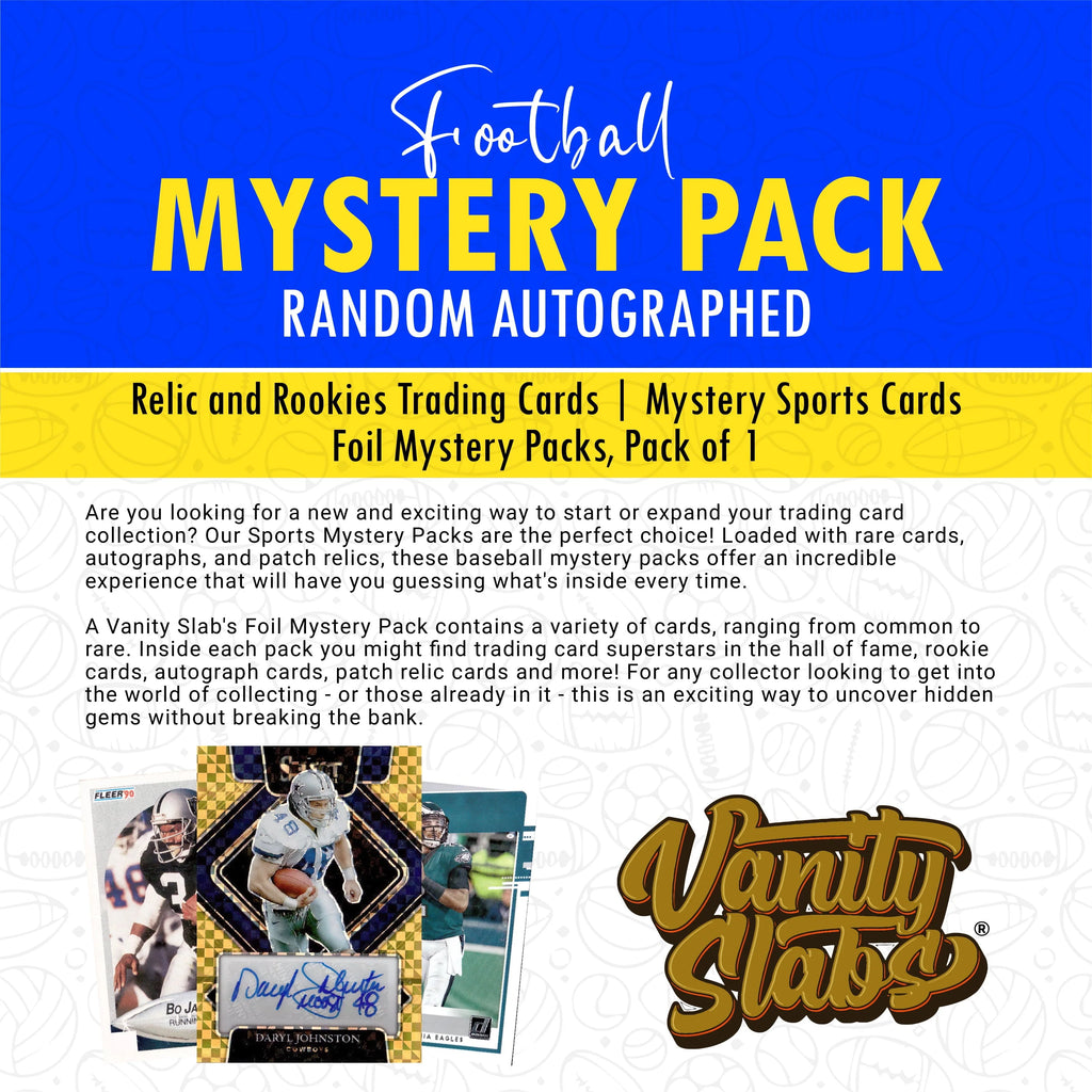 Football Mystery Pack Random Autographed Relic Rookie Trading Cards R395549