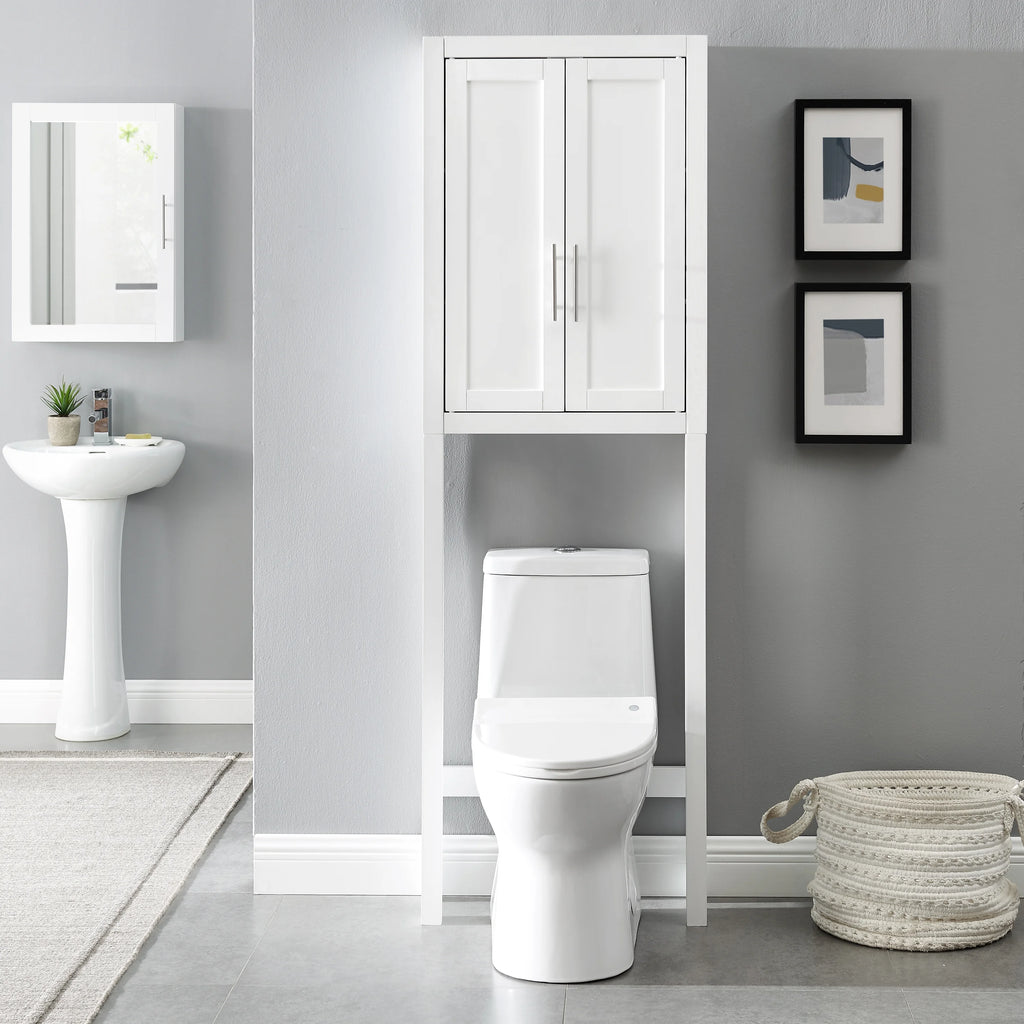 White/Nickel Wood/Metal Spacesaver F85779
