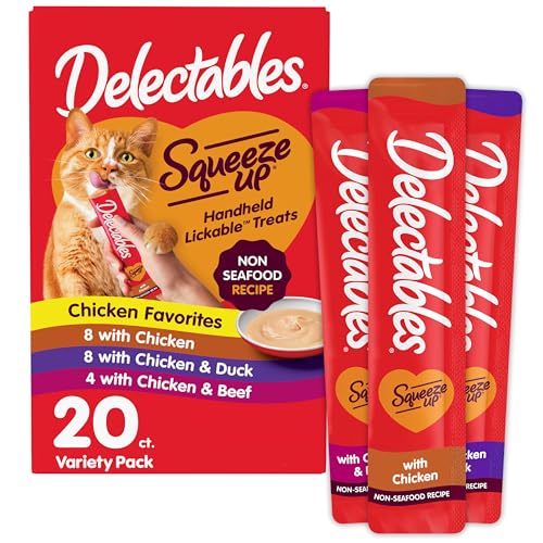 Non-Seafood Creamy Squeezable Grain Free Wet Cat Treats 0.5 oz 54 Tubes R69994