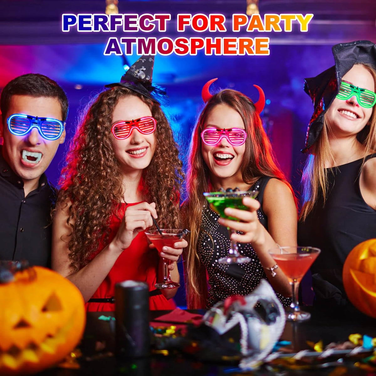 25 Packs LED Glasses, 5 Neon Colors C570