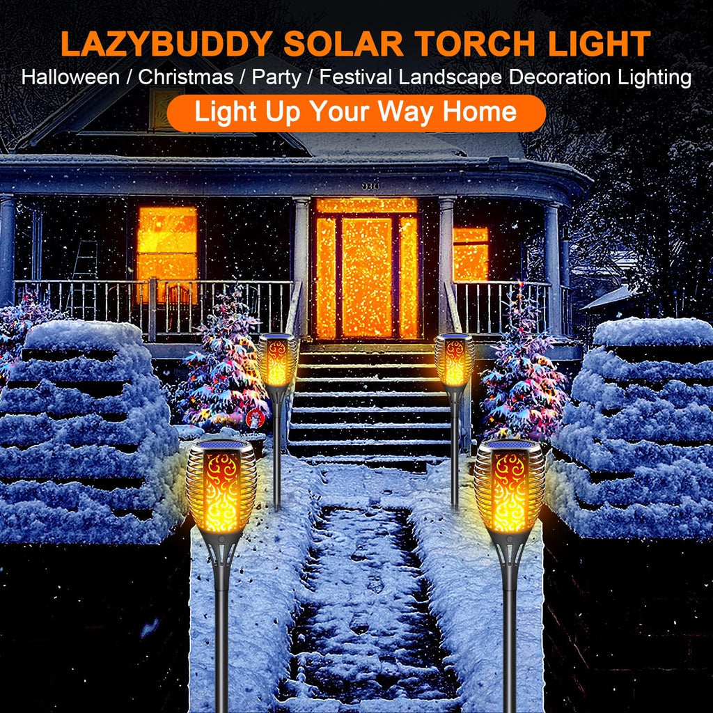 8 Pack Solar Torch Light with Flickering Flame A57007