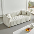 White Velvet Tufted Sofa D73908