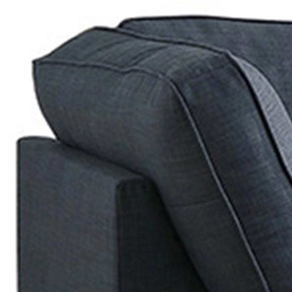 Blue Fabric L Shape Sectional Sofa with Reversible Chaise M9965