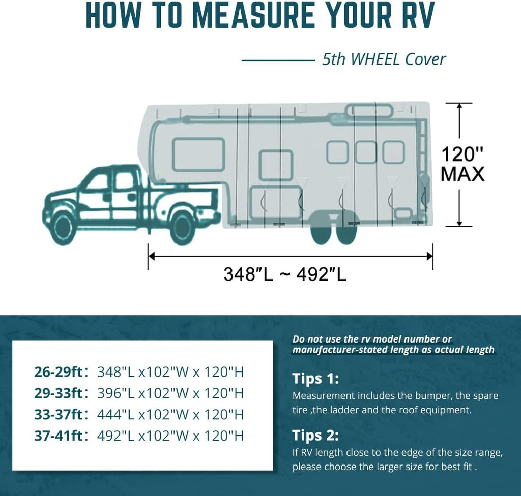 5 Layers RV Cover with Tire Covers N11626