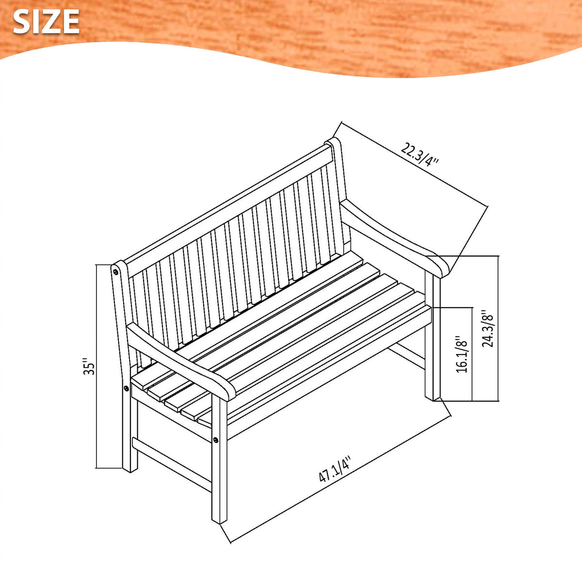 Solid Wood Rectangular Patio Dining Set F9536