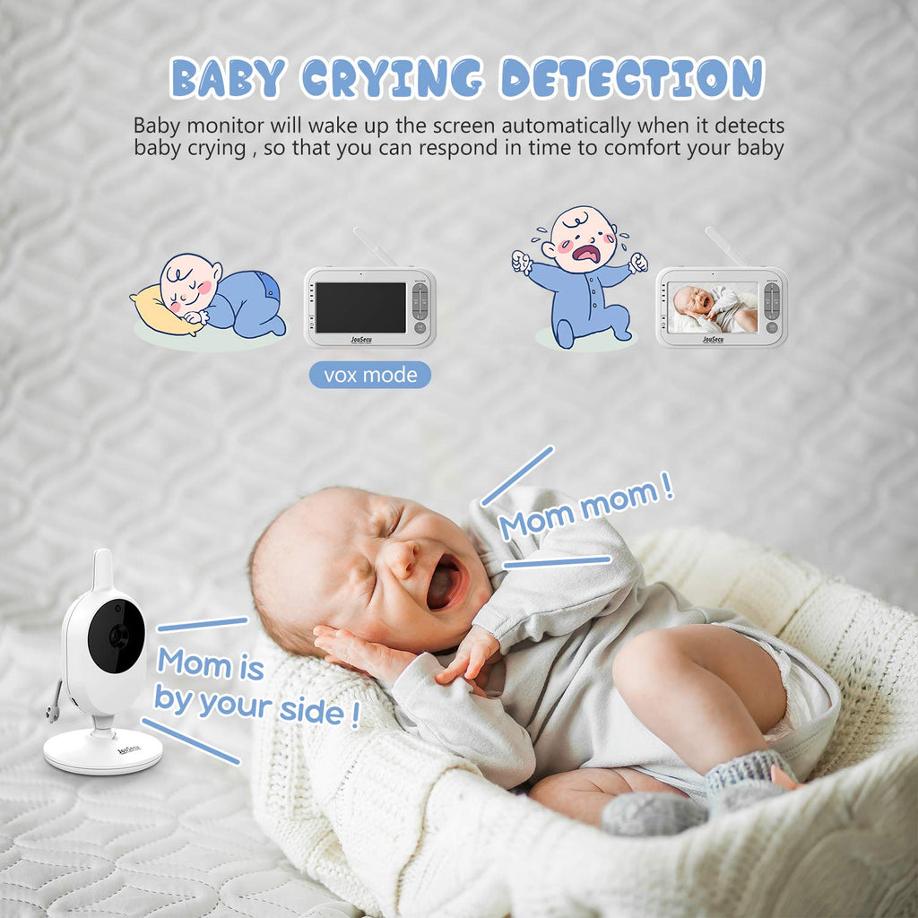 Baby Monitor with Camera and Audio 4.3 Inches LCD Split Screen R709390