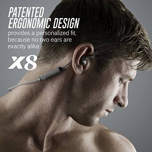 Secure-Fit Stereo Bluetooth Wireless Sports in-Ear Headphones (Black) K891