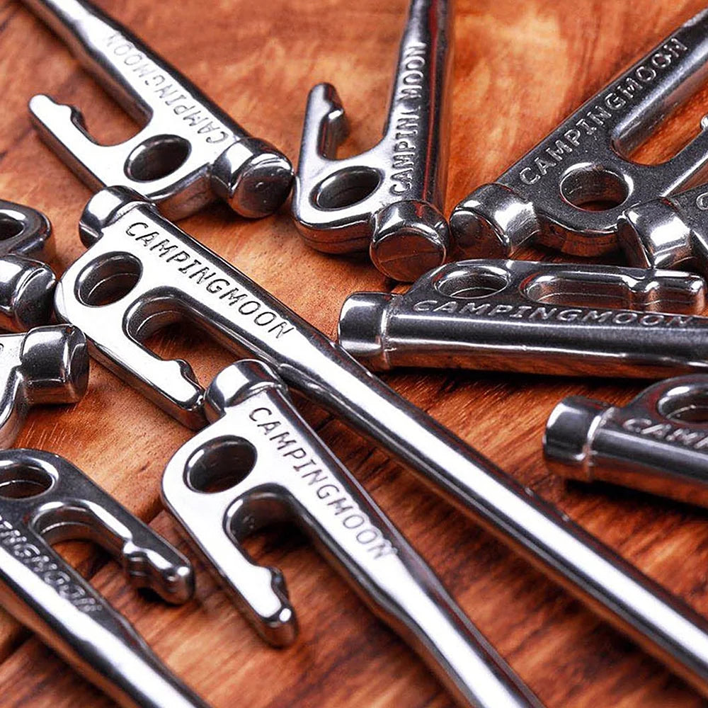 Heavy Duty Steel Tent Stakes Pegs with Hook and Hole Design H675